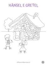 Disegni di Hansel e Gretel da stampare e colorare nr. 3/6