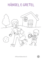Disegni di Hansel e Gretel da stampare e colorare nr. 6/6