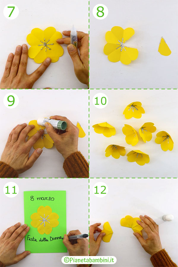 Istruzioni per creare il biglietto con fiori pop-up per la Giornata della Donna 2 Passaggi per creare il biglietto con fiori pop-up per la Festa della Donna 2