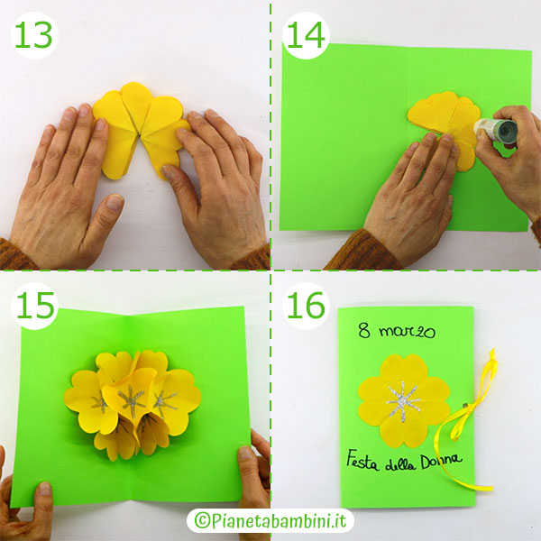 Istruzioni per creare il biglietto con fiori pop-up per la Giornata della Donna 3 Passaggi per creare il biglietto con fiori pop-up per la Giornata della Donna 3