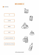 Scheda didattica sulle bevande in italiano per stranieri e BES nr. 2