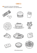 Scheda didattica sul cibo in italiano per stranieri e BES nr. 2
