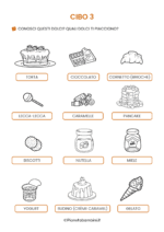 Scheda didattica sul cibo in italiano per stranieri e BES nr. 3