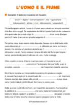 Scheda didattica sul fiume per la classe terza della Scuola Primaria nr. 2