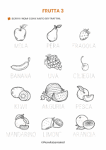 Scheda didattica sulla frutta in italiano per stranieri e BES nr. 3