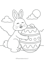 Disegni di coniglietti Pasquali da colorare 16