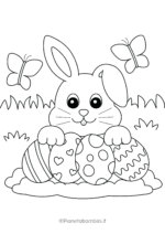 Disegni di coniglietti Pasquali da colorare 17