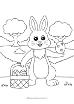 Disegni di coniglietti Pasquali da colorare 18