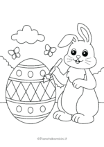 Disegni di coniglietti Pasquali da colorare 19