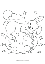 Disegni di coniglietti Pasquali da colorare 20