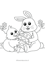 Disegni di coniglietti Pasquali da colorare 21