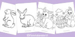 Disegni di conigli da stampare e colorare per bambini
