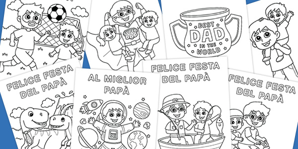 Disegni sulla festa del papà da stampare e colorare