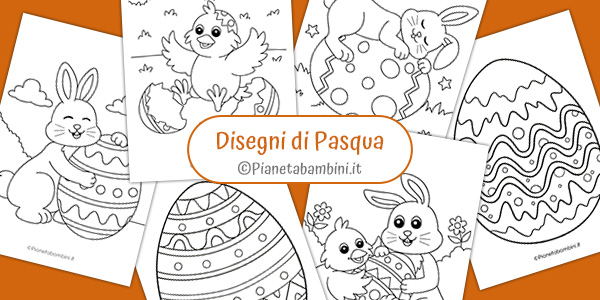 Disegni di Pasqua da stampare e colorare