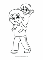 Disegno sulla festa del papà da colorare 21