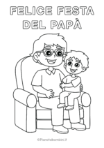 Disegno sulla festa del papà da colorare 24