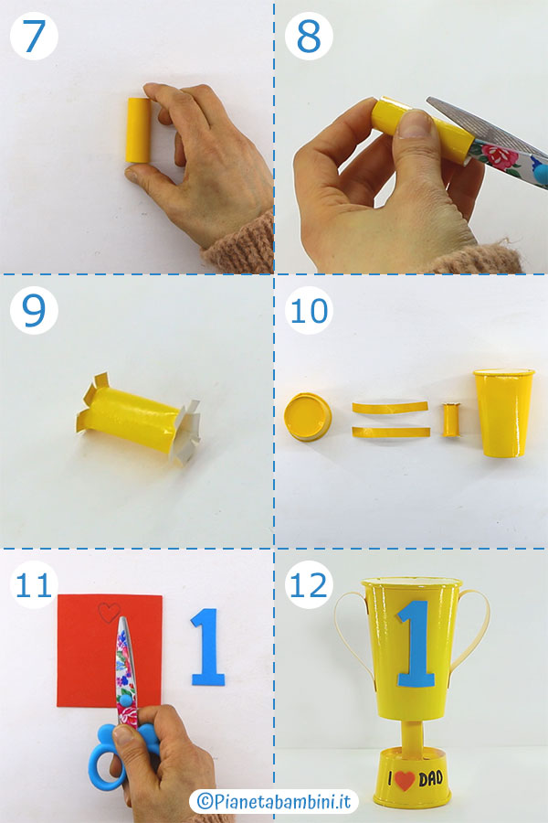 Passaggi per creare il trofeo per la Festa del Papà 2