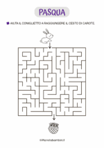 Labirinto di Pasqua medio per bambini di 6-7 anni nr. 7