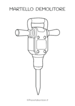 Trapano demolitore da stampare e colorare