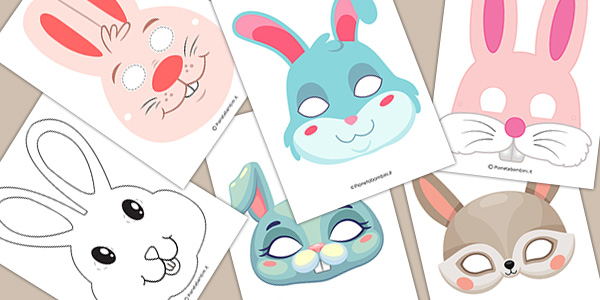 Maschere di conigli da stampare per bambini