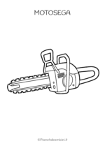 Motosega da stampare e colorare