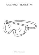 Occhiali protettivi da stampare e colorare