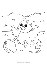 Disegni di Pulcini Pasquali da colorare 16