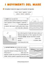 Scheda didattica sul mare per la classe terza nr. 2