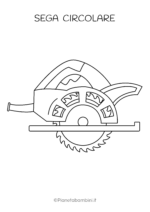 Sega circolare da stampare e colorare