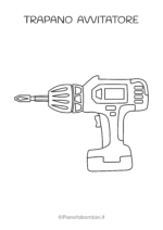Trapano avvitatore da stampare e colorare