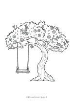 Albero Primaverile Da Stampare e Colorare 10