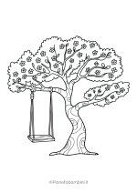 Albero Primaverile Da Stampare e Colorare 11