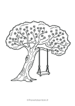 Albero Primaverile Da Stampare e Colorare 12