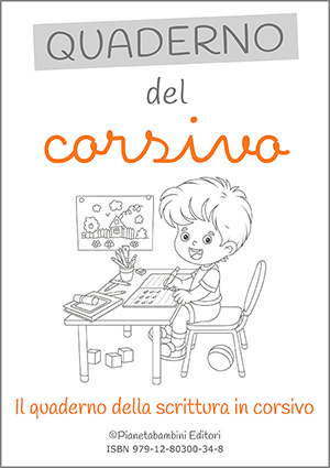 Copertina del quaderno di scrittura in corsivo