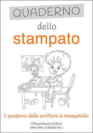 Copertina del quaderno di scrittura in stampatello