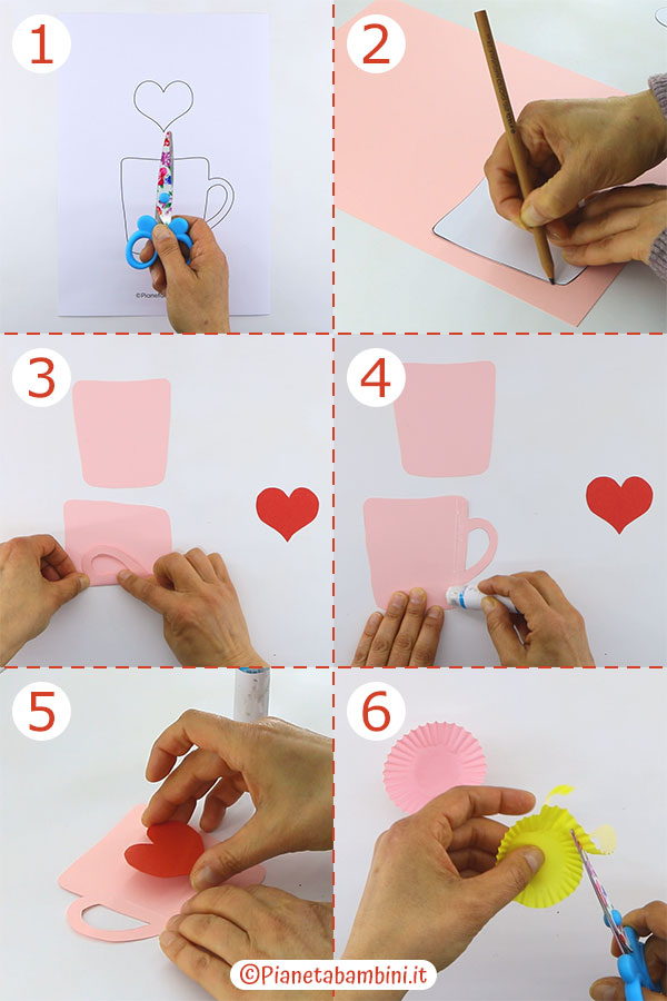 Passaggi per creare la tazza con fiori di carta 1