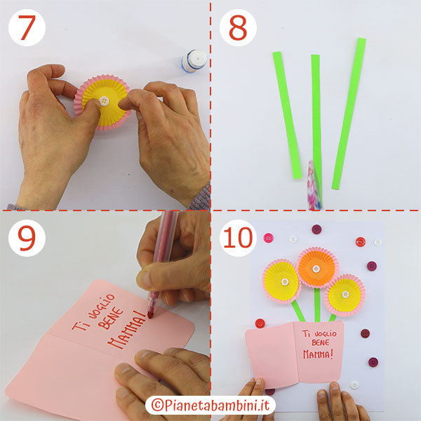 Passaggi per creare la tazza con fiori di carta 2