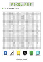 Scheda di pixel art sulla Giornata della Terra da colorare con i numeri nr. 2