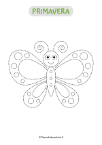 Scheda di pregrafismo con farfalla