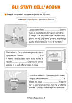 Scheda didattica sugli stati dell'acqua