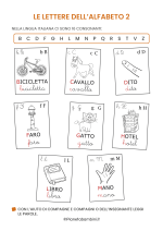 Scheda didattica sulle lettere dell'alfabeto italiano per stranieri e BES nr. 2