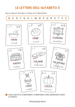 Scheda didattica sulle lettere dell'alfabeto italiano per stranieri e BES nr. 3