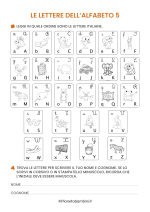 Scheda didattica sulle lettere dell'alfabeto italiano per stranieri e BES nr. 5