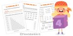 Schede didattiche sulla tabellina del 4 per la classe seconda della Scuola Primaria