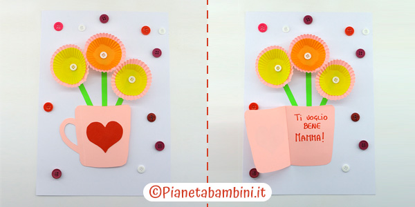 Tutorial tazza con fiori di carta per la Festa della Mamma