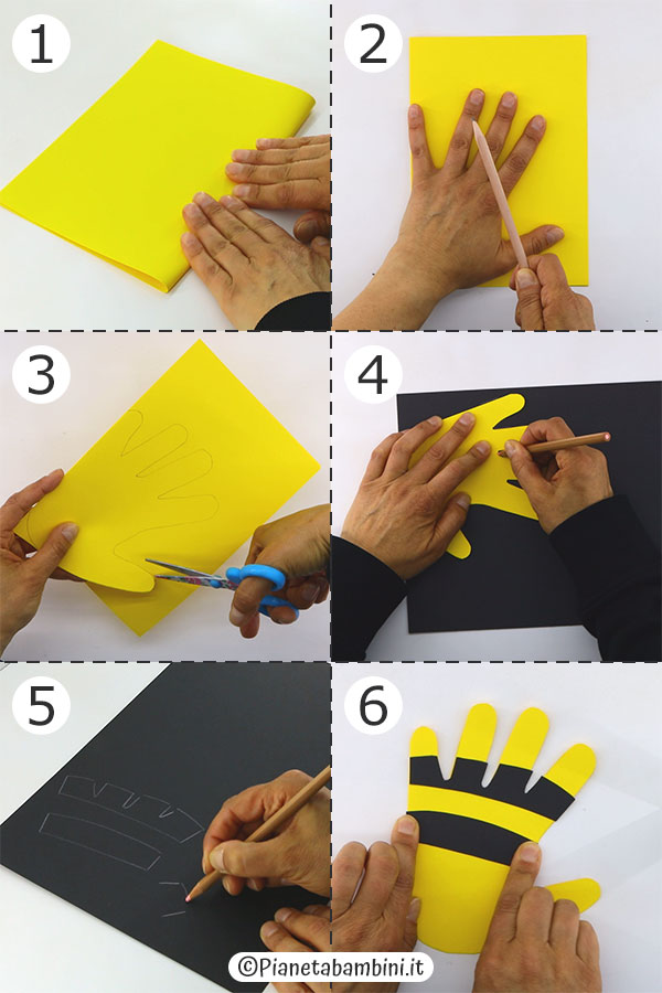 Passaggi per creare il biglietto ape con impronta 1