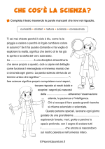 Scheda didattica su cos'è la scienza per la classe terza nr. 1