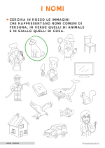 Scheda didattica sui nomi comuni di persona, animale e cosa - 1