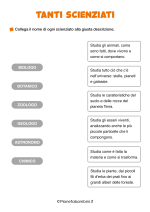 Scheda didattica sui tipi di scienziati per la classe terza nr. 2