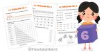 Schede didattiche sulla tabellina del 6 per la classe seconda della Scuola Primaria